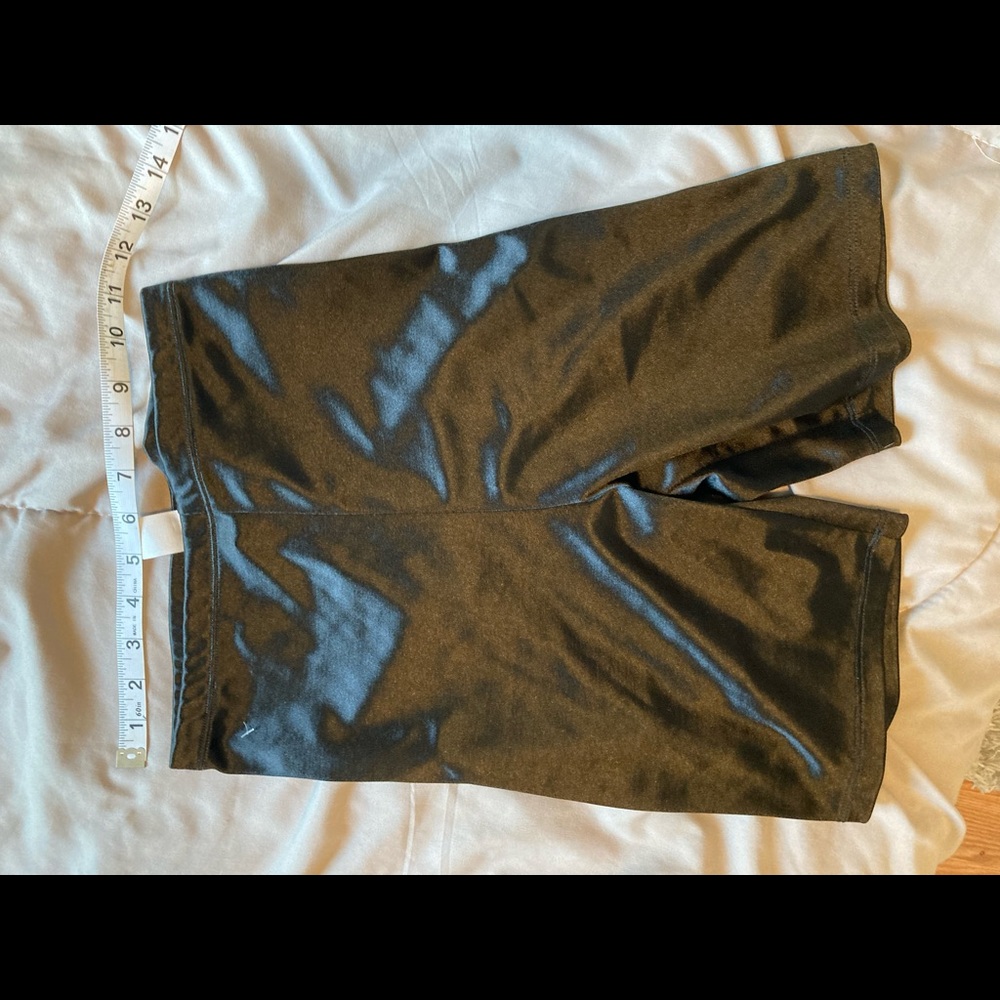 Shiny Black biker shorts
